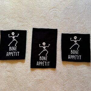 Set of 3 Bone Appetit Halloween Dish Towels